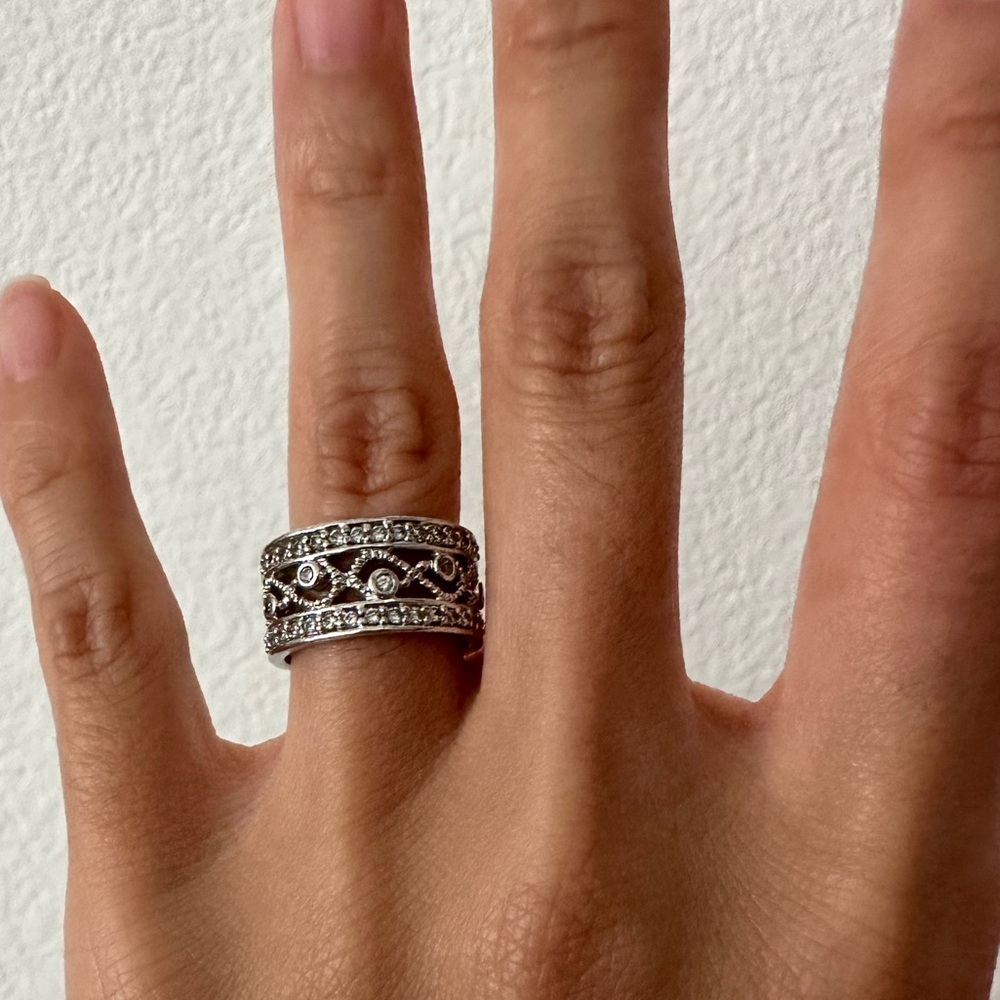 NADRI silver CZ romantic ring